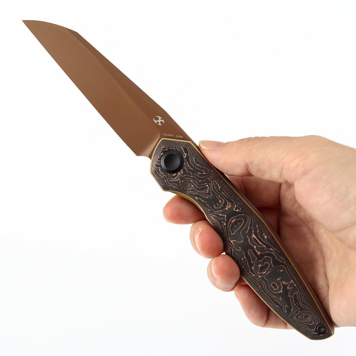 Kansept Halide | Liner Lock | Copper Carbon Fiber | 3.2