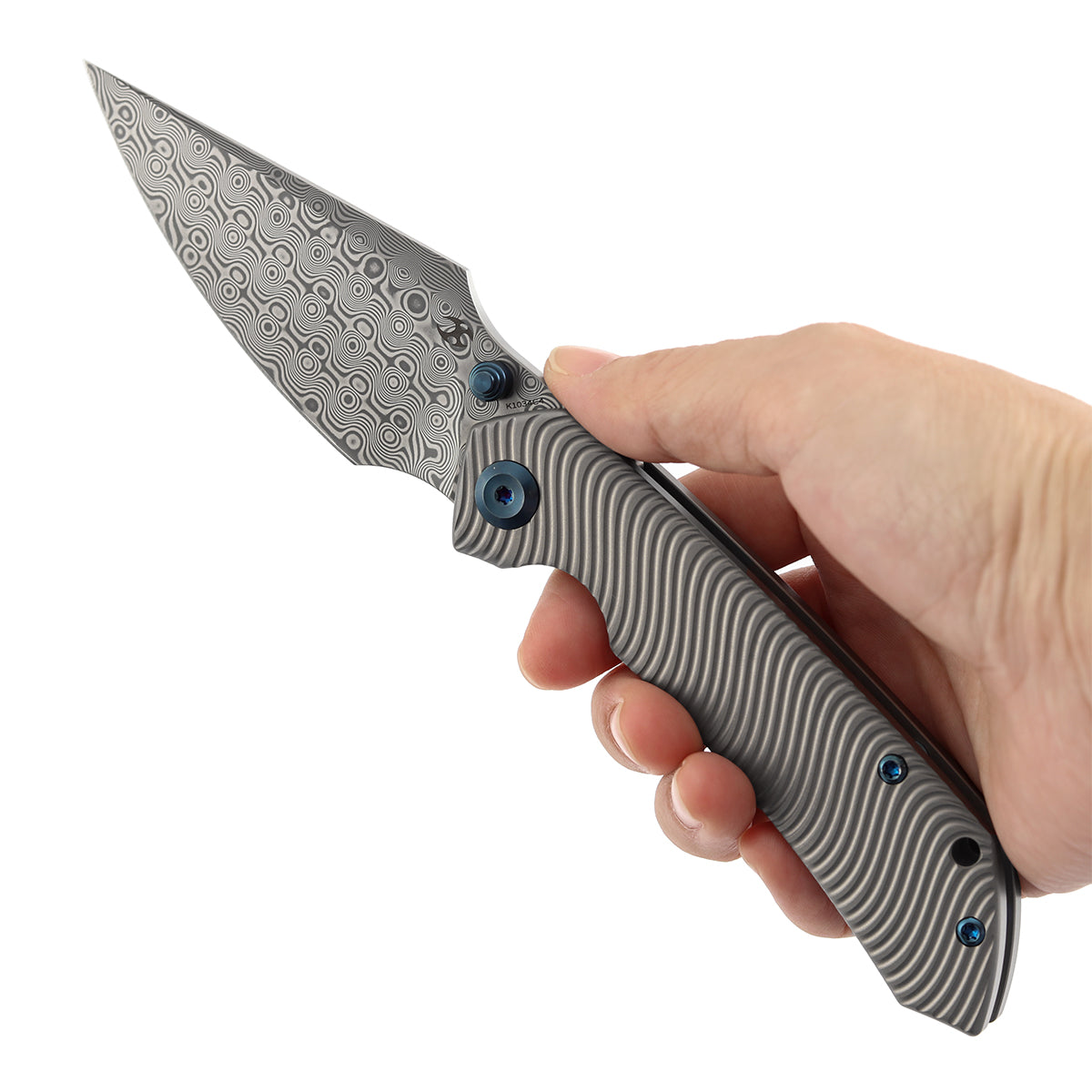 Kansept Fenrir | Frame Lock | Beadblasted Titanium with Micro