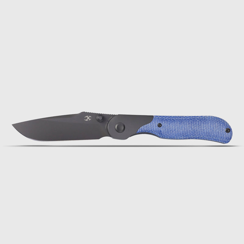 Lichen | Bolster Lock | Blue Micarta | 3.02" 154CM | Derek Sharon | T2091A2