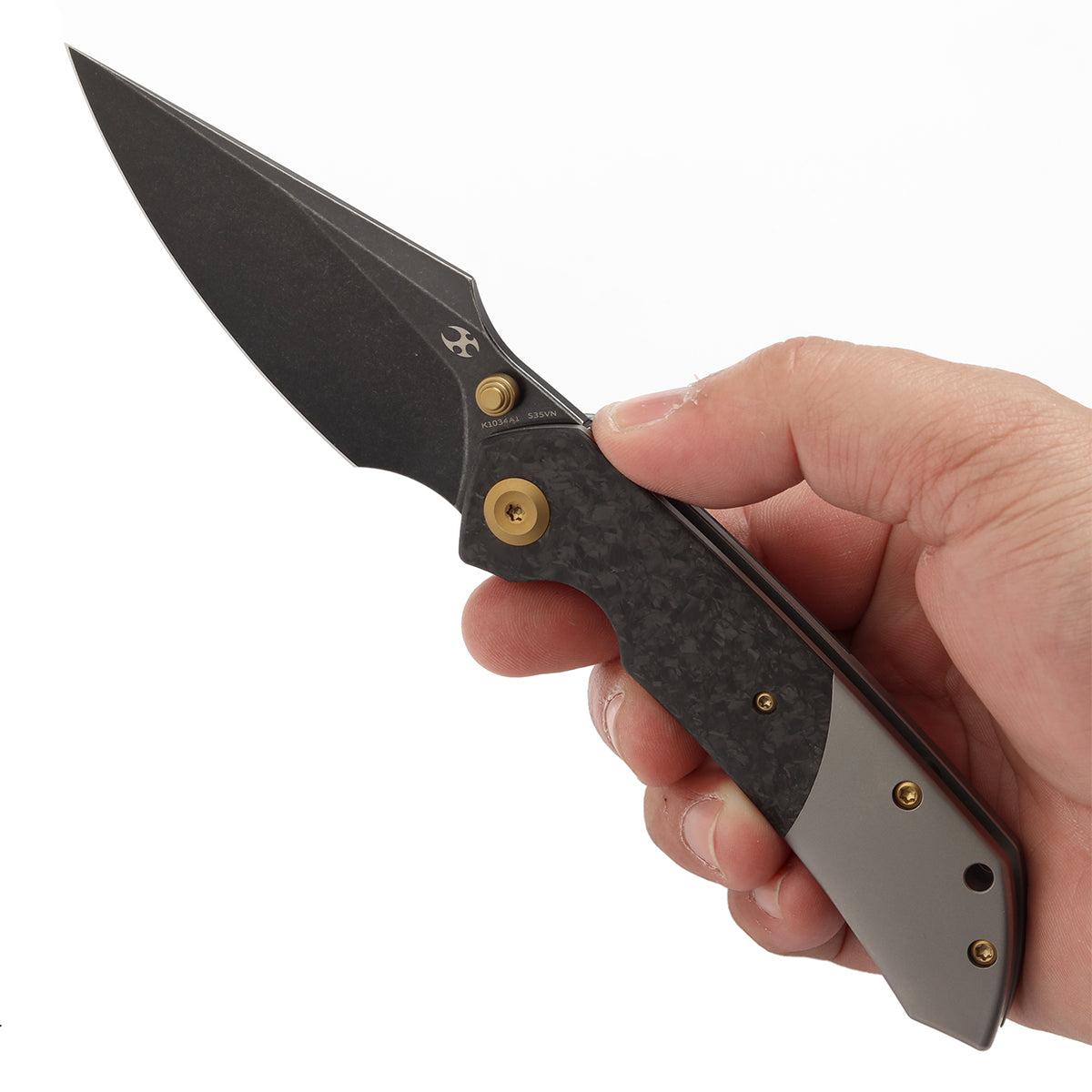 KANSEPT Fenrir Front Flipper/Thumb Stud Knife Shred Carbon Fiber +