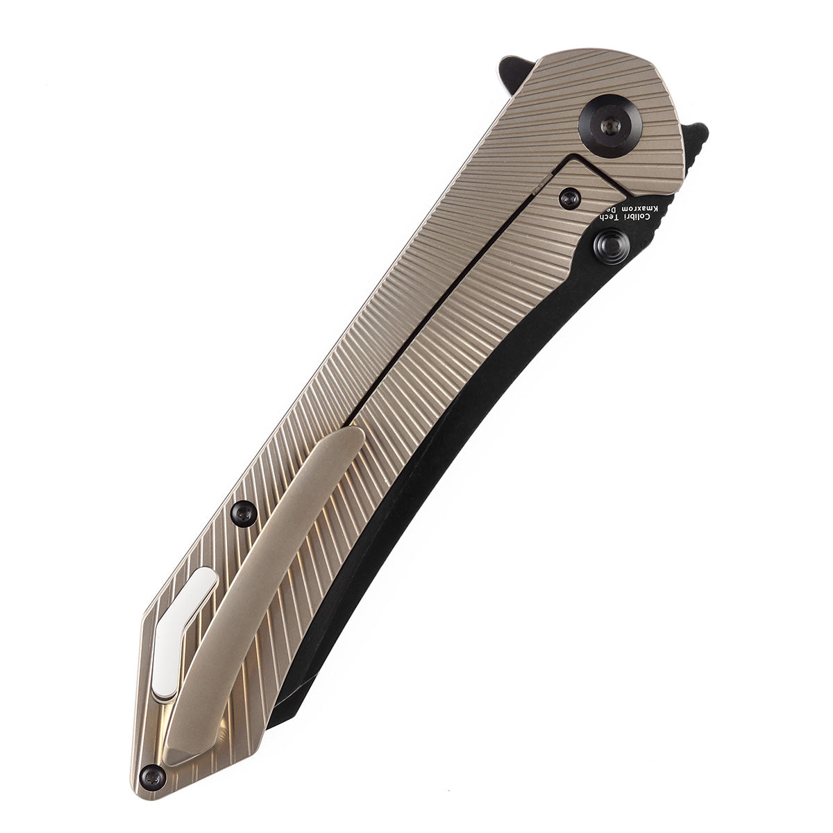 カロバイ CALOBYE KANSEPT Colibri Tech Flipper/Thumb Hole Knife Bronze Anodized