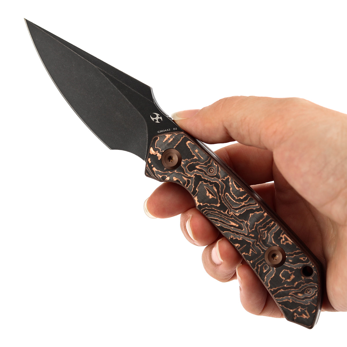 Kansept Fenrir | Fixed Blade | Copper Carbon Fiber |2.87