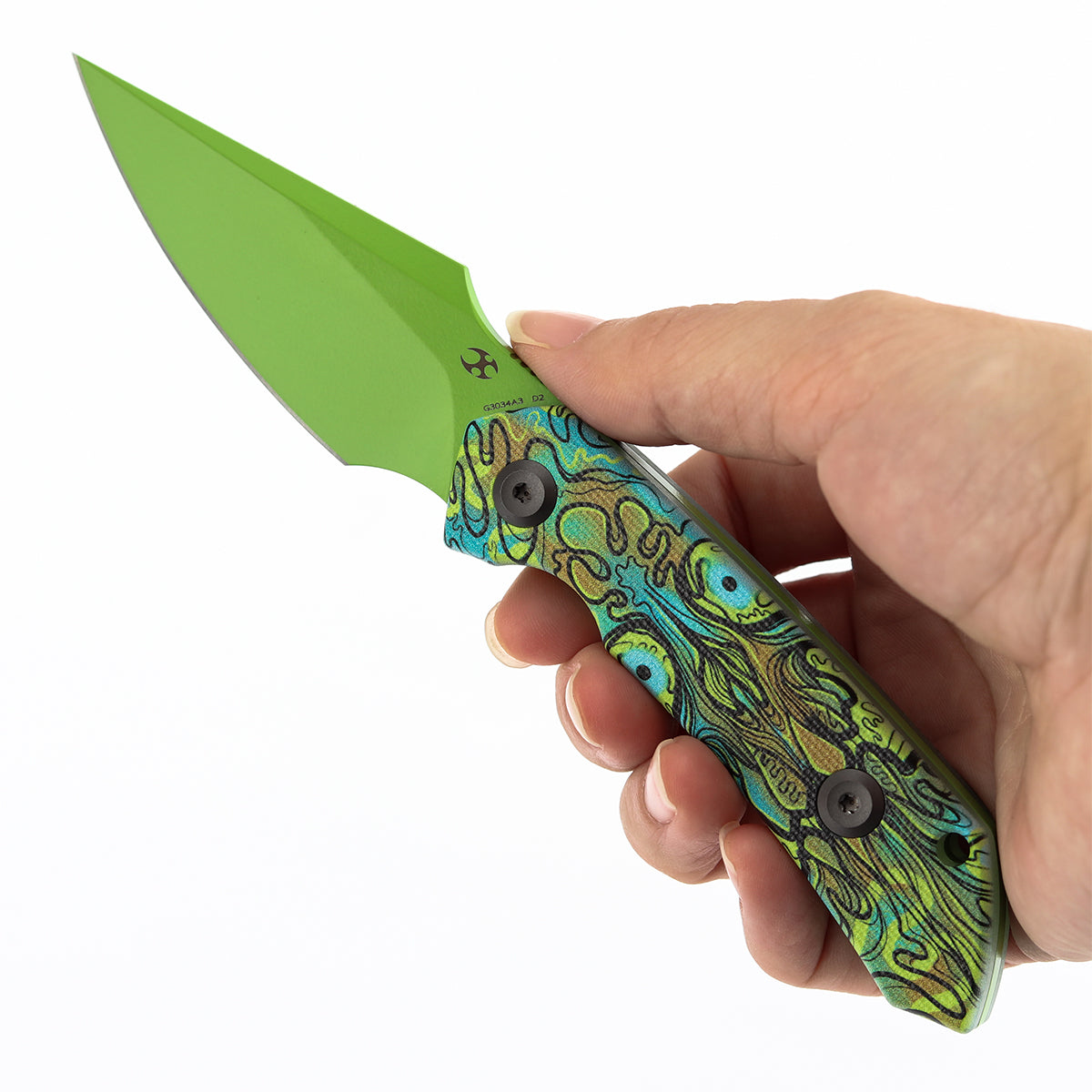 Kansept Fenrir | Fixed Blade | Jade G10 with Green Undead Print
