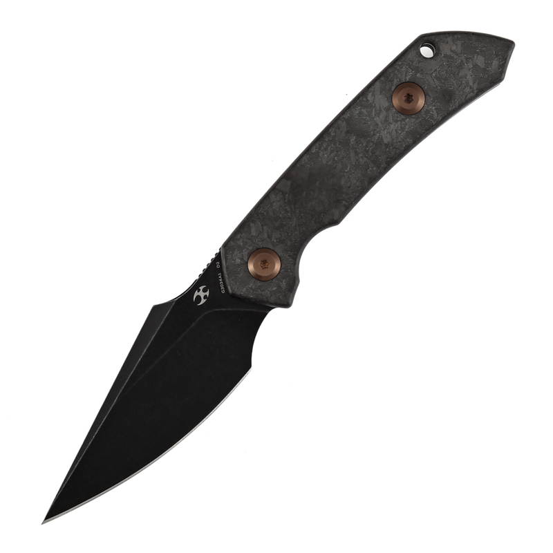 Kansept Fenrir  | Fixed Blade | Shred Carbon Fiber |2.87" D2 Blade |   Sparrow Knife Design | G3034A1