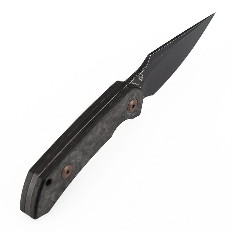 Kansept Fenrir  | Fixed Blade | Shred Carbon Fiber |2.87" D2 Blade |   Sparrow Knife Design | G3034A1