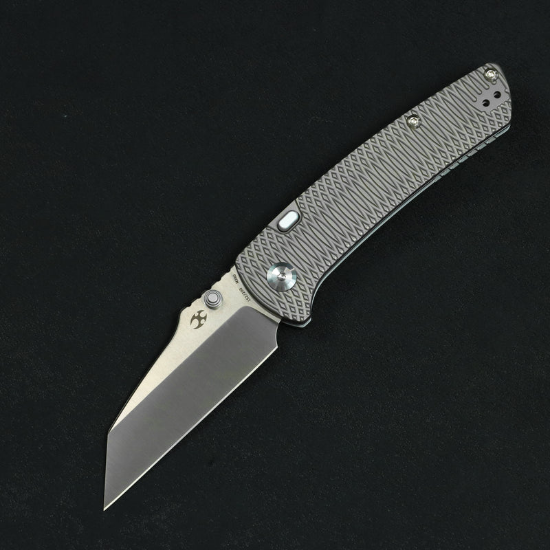 Kansept Main Street | Top Liner Lock | Bead Blasted Titanium with Putter Pattern | 3.36" M390 Blade | K1015H7