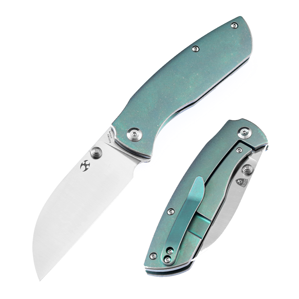 セプト様 KANSEPT Convict K1023B3 CPM-S35VN Blade Green Anodized Titanium