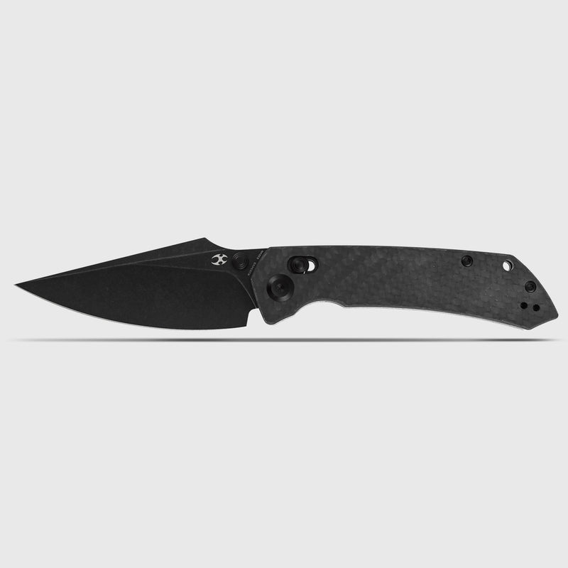 KANSEPT Fenrir Crossbar Lock Knife Twill Cabrbon Fiber Handle (3.48'' CPM S35VN Blade) Greg Schob Design - K1034V5