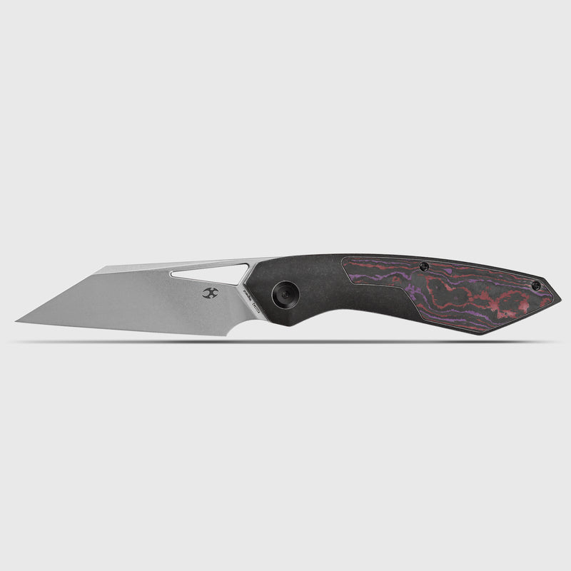 STRIP | Frame Lock | Purple Haze Fatcarbon+Blackwash Titanium | 3.4" Magnacut Blade | RON STEELE DESIGN | K1113A2