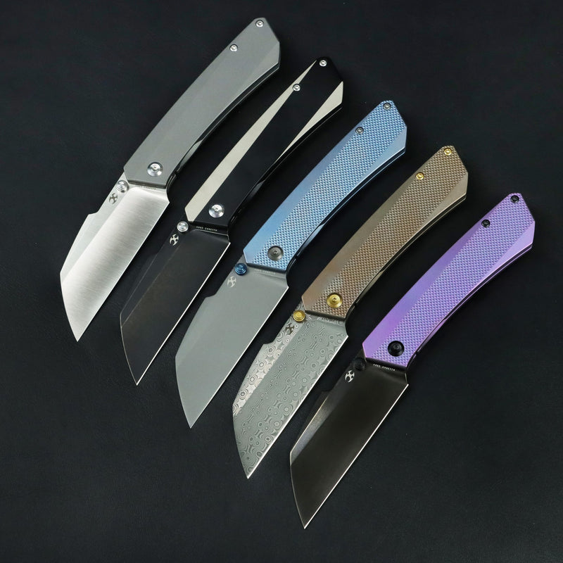 KANSEPT Contra | Thumb Stubs | Gray Anodized Titanium | 3.25" Satin S90V | Nathan Contra Design | K1139A1