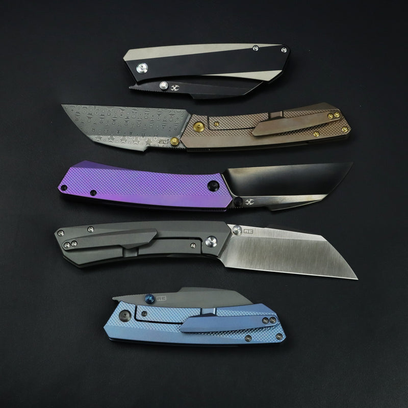 KANSEPT Contra | Thumb Stubs | Gray Anodized Titanium | 3.25" Satin S90V | Nathan Contra Design | K1139A1