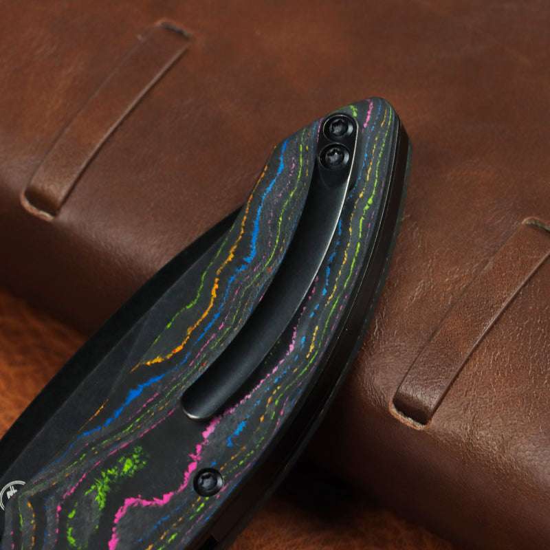 Kansept Falk | Thumb Stud | 80S Camo Carbon Fiber | 3.31" Elmax Blade | Cédric Destombes Designed | K1142A2