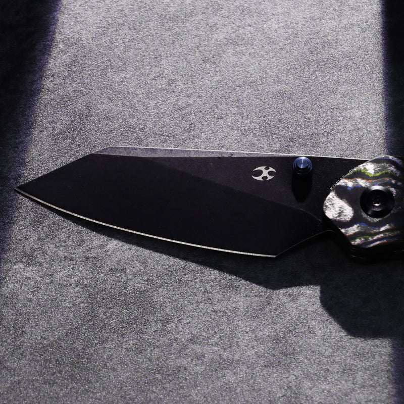 K9 | Bolster Liner Lock | 80S Camo Carbon & Balckwash Titanium | 3.63" CPM S35VN | Keanison Knives Design | K1151A3