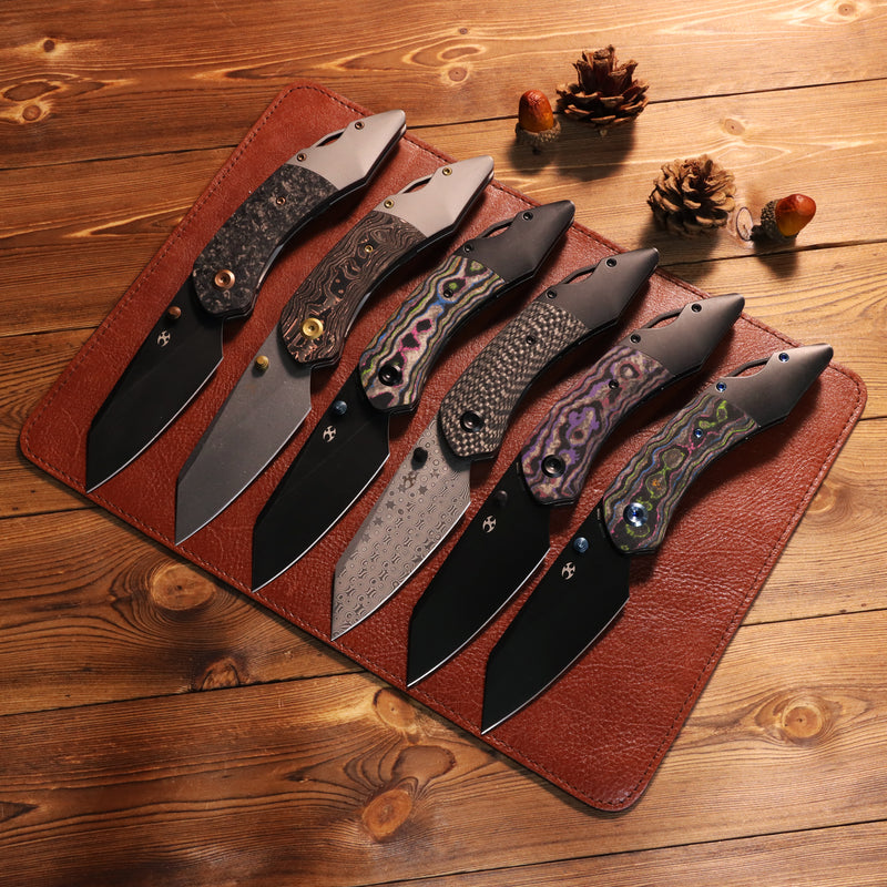 K9 | Bolster Liner Lock | 80S Camo Carbon & Balckwash Titanium | 3.63" CPM S35VN | Keanison Knives Design | K1151A3