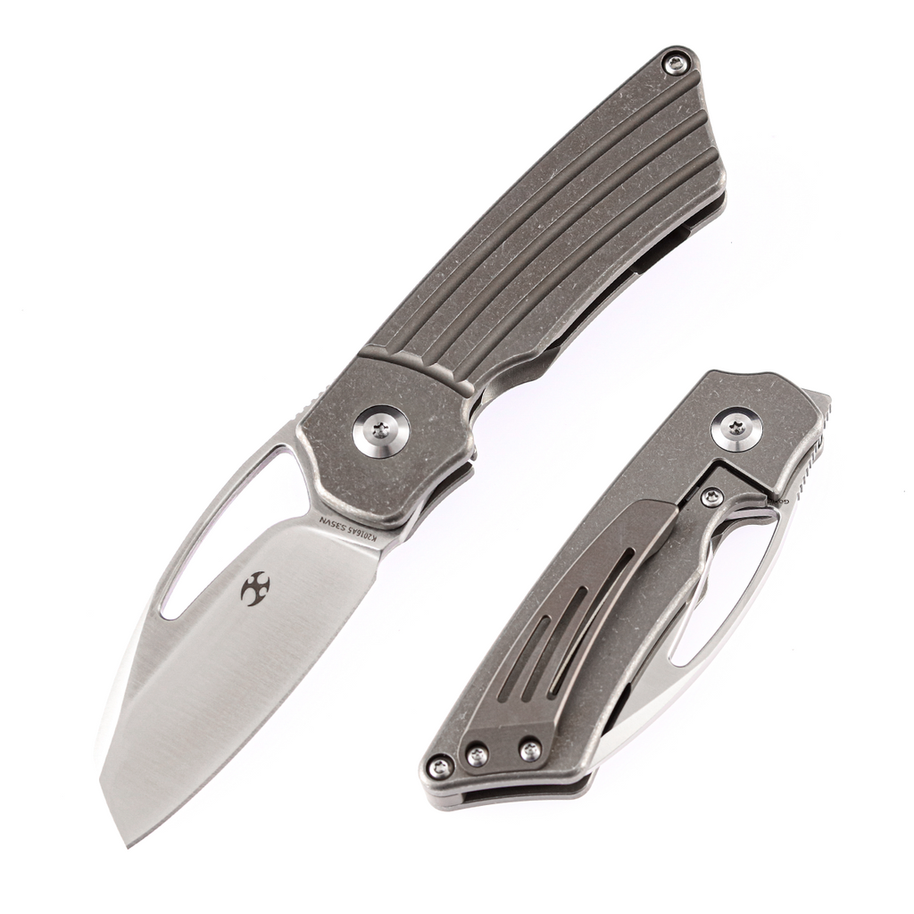 Goblin CPM S35VN Blade Titanium Handle Groove Marshall Noble Design K2016A5