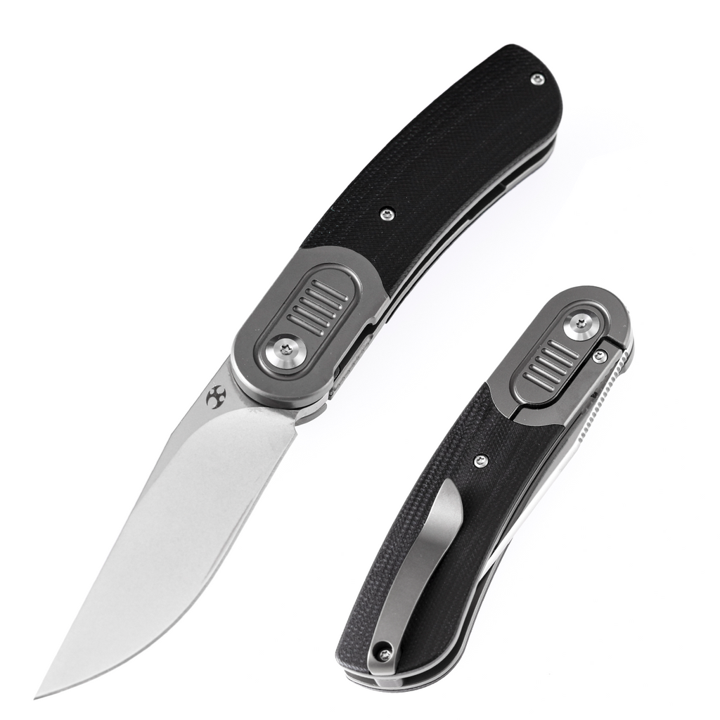 Reverie Front Flipper Knife G10+ Titanium Bolster Handle Justin Lundquist Design K2025A1