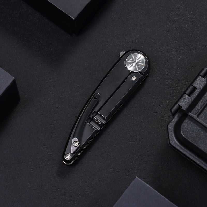Symétrix | Frame Lock | Blackwash Titanium | 2.85" CPM S35VN | Alain André Design | K2141A1