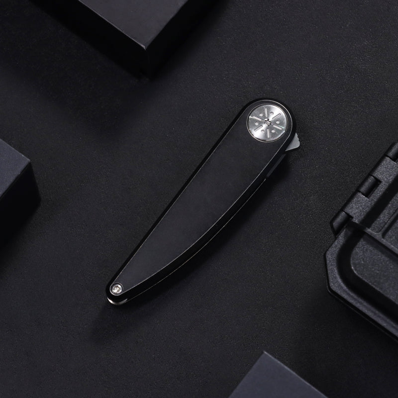 Symétrix | Frame Lock | Blackwash Titanium | 2.85" CPM S35VN | Alain André Design | K2141A1