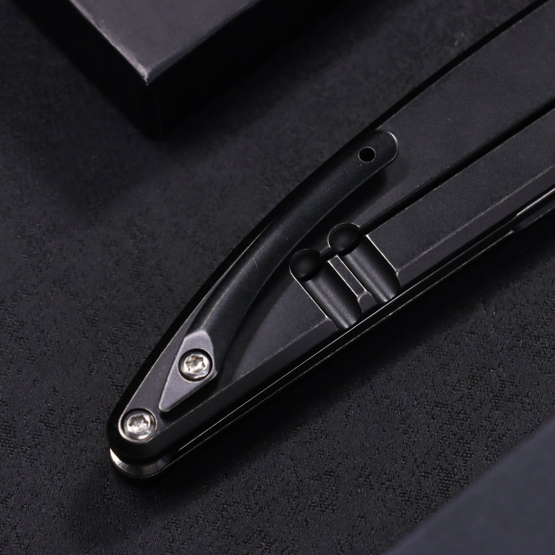 Symétrix | Frame Lock | Blackwash Titanium | 2.85" CPM S35VN | Alain André Design | K2141A1