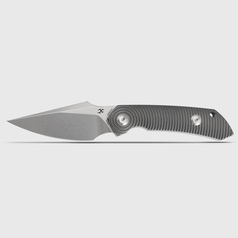 Fenrir | Fixed Blade | Gray Anodized Titanium Handle |2.87" CPM S35VN Blade | Sparrow Knife Design | KG3034A2