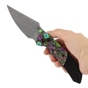 Kansept Fenrir K1034S6 Handheld Front, Ergonomic Grip, Harpoon Damascus Blade