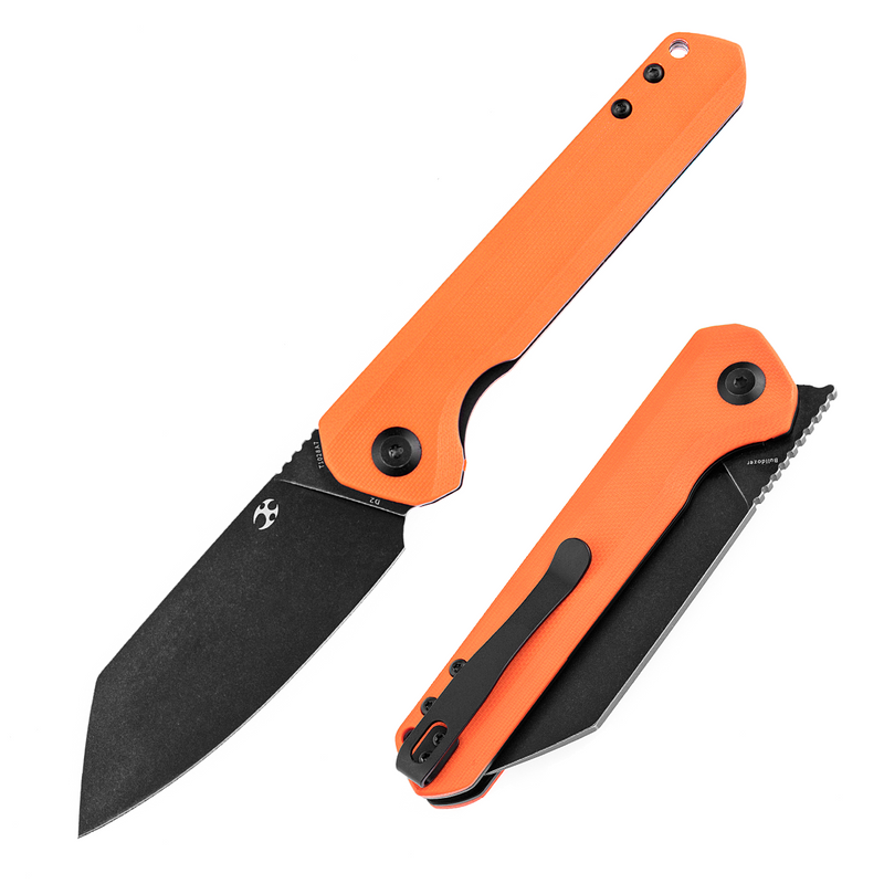 KANSEPT Bulldozer Front Flipper Orange G10 Handle(3.56 KANSEPT Bulldozer Front Flipper Orange G10 Handle(3.56
