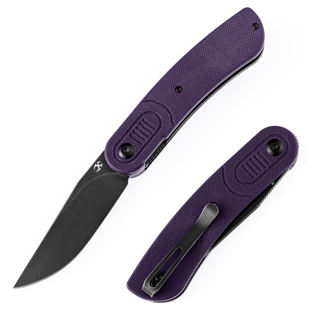 KANSEPT Reverie T2025A5 TiCn Coated 154CM Blade Purple G10 Handle Justin Lundquist Design