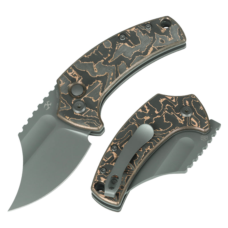 KANSEPT WASP |Copper Carbon FIber Handle Scales Kit