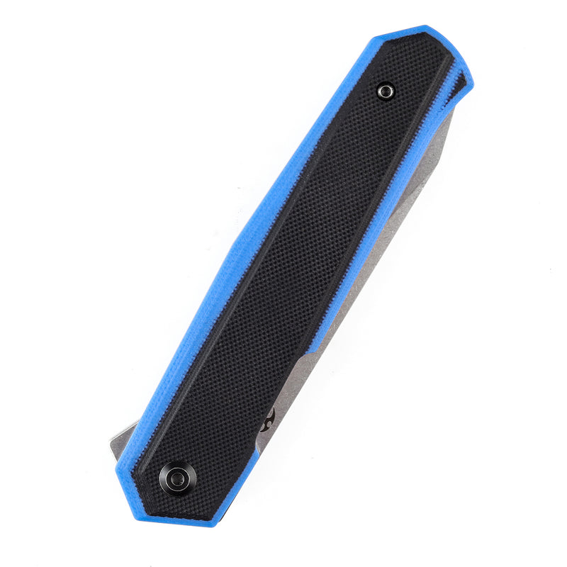 KANSEPT Integra Flipper Knife Blue & Black G10 Handle (3.63''154CM Blade) JK Knives-T1042A1
