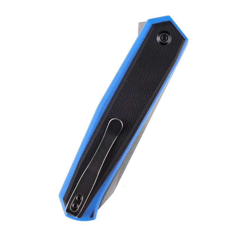 KANSEPT Integra Flipper Knife Blue & Black G10 Handle (3.63''154CM Blade) JK Knives-T1042A1