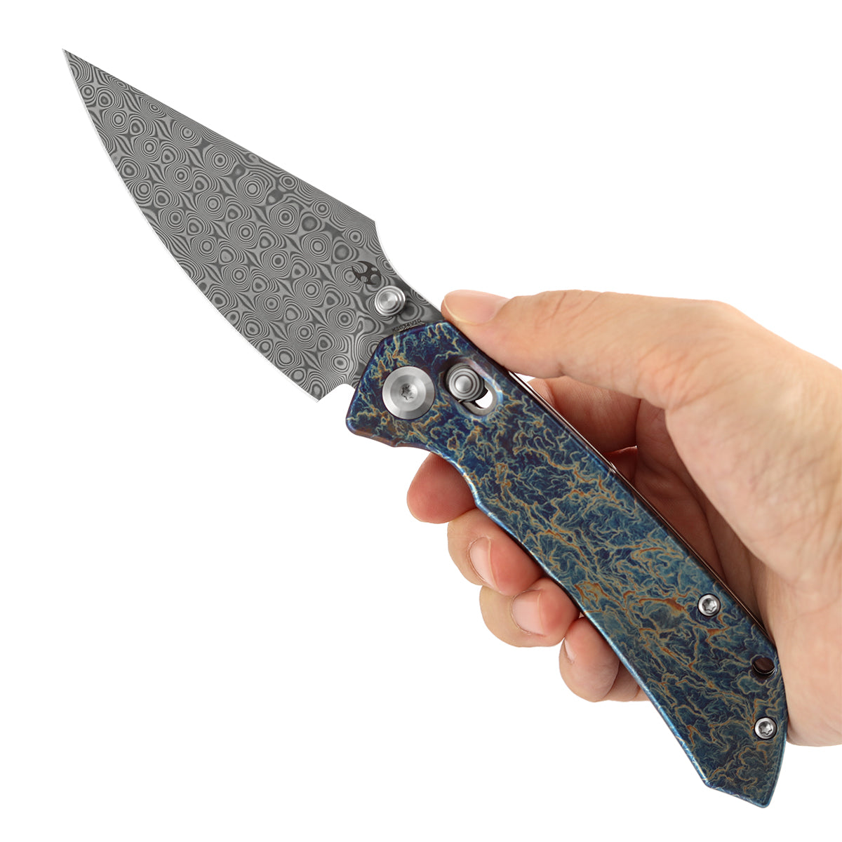 Kansept Fenrir | Crossbar Lock | Titanium with Lightning Strike