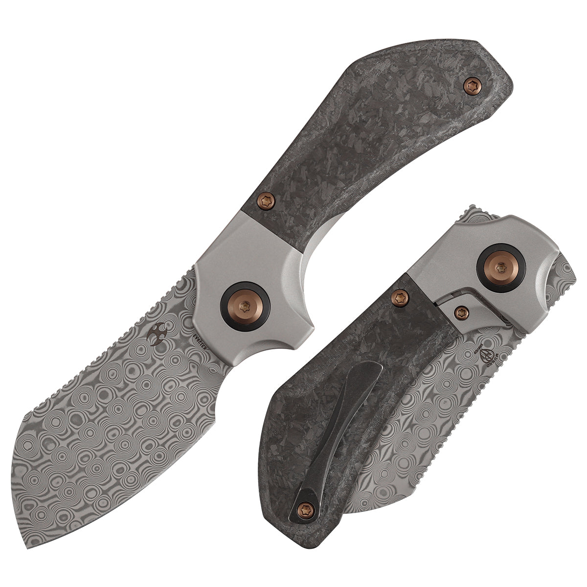 ボンキュートP KANSEPT Pluto | Stonewashed Titanium & Shred Carbon Fiber | 2.5