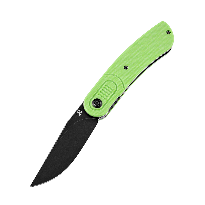 KANSEPT Reverie T2025A4 Black TiCn Coated 154CM Blade Grass Green G10 Handle with Justin Lundquist Design