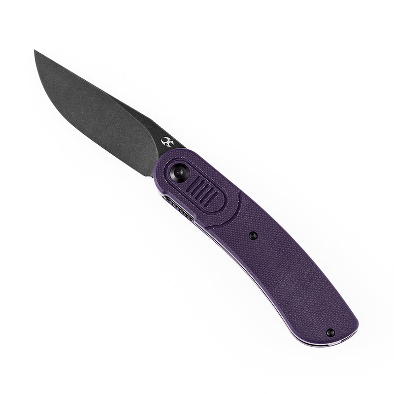 KANSEPT Reverie T2025A5 Black TiCn Coated 154CM Blade Purple G10 Handle with Justin Lundquist Design
