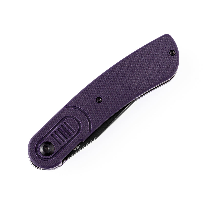 KANSEPT Reverie T2025A5 Black TiCn Coated 154CM Blade Purple G10 Handle with Justin Lundquist Design