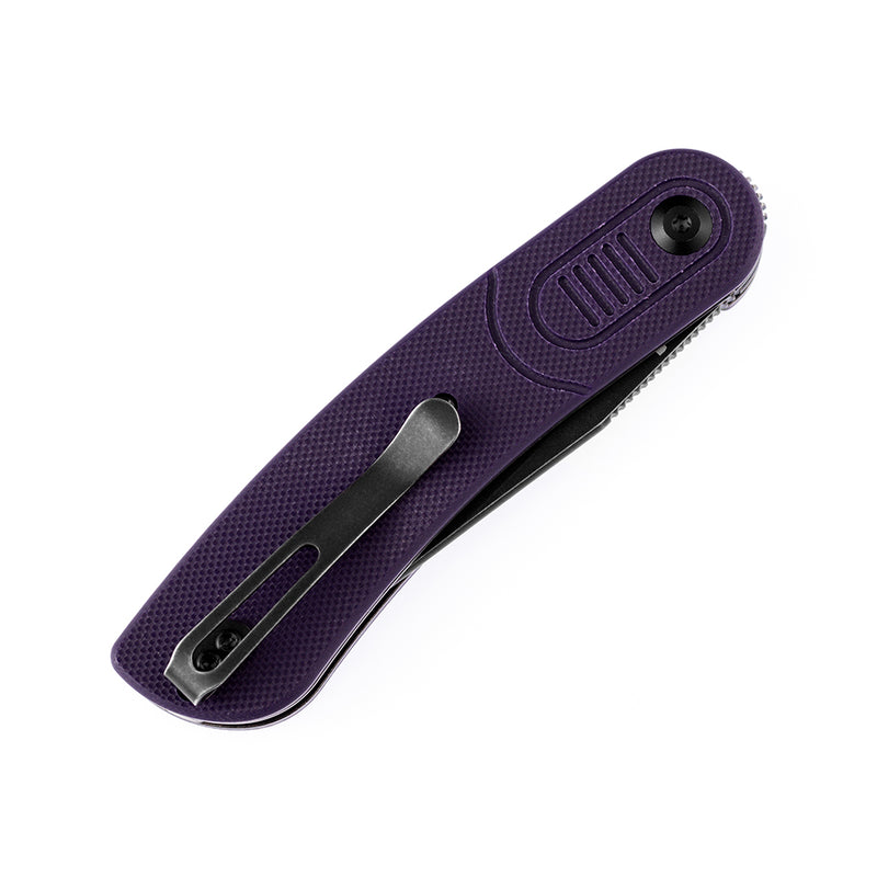 KANSEPT Reverie T2025A5 Black TiCn Coated 154CM Blade Purple G10 Handle with Justin Lundquist Design