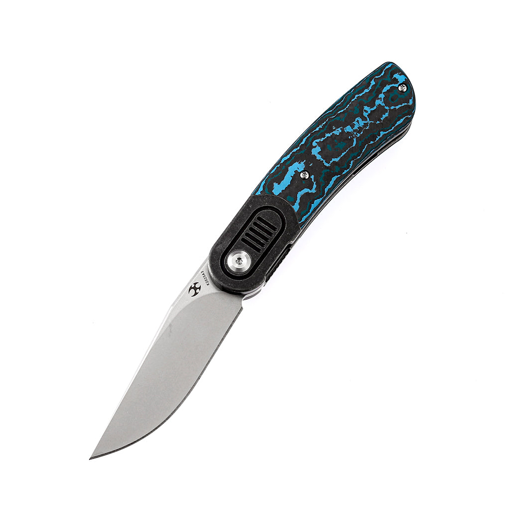 KANSEPT Reverie Front Flipper Knife Arctic Storm Carbon Fiber+