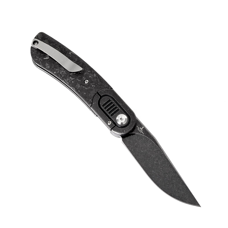 KANSEPT Reverie Front Flipper Knife Thred Carbon Fiber+ Titanium Bolster Handle (2.92'' CPM S35VN Blade)Justin Lundquist Design-K2025A2