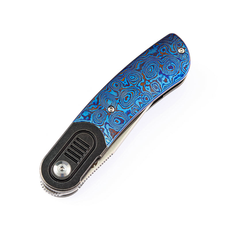 Reverie K2025A4 Black anodized Titanium Bolster + Timascus Scales Handle CPM-S35VN Blade with  Justin Lundquist Design