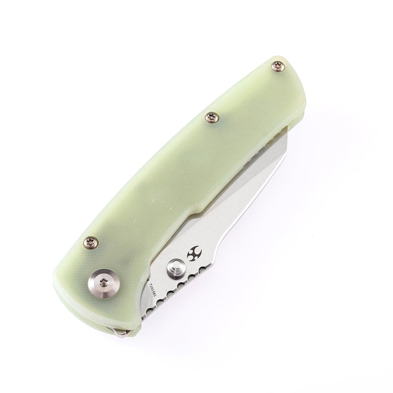 KANSEPT Main Street Thumb Stub Jade G10 Handle (3.36" 154CM Blade) Dirk Pinkerton Design-T1015B1