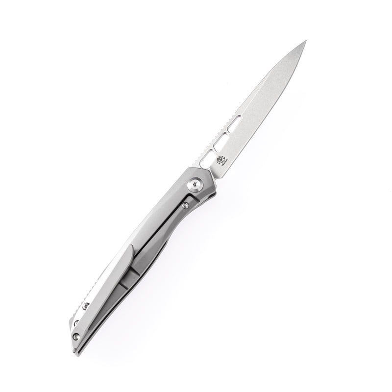 lucky Star K1013A1 CPM-S35VN Drop Point Blade Titanium Handle with MaxTkachuk Design