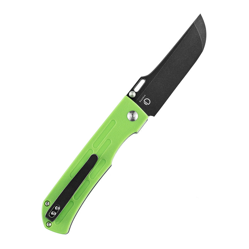 Reedus T1041A1 Black TiCn Coated and Stonewashed 154CM Blade Grass Green G10 Handle with D.O.C.K. Design