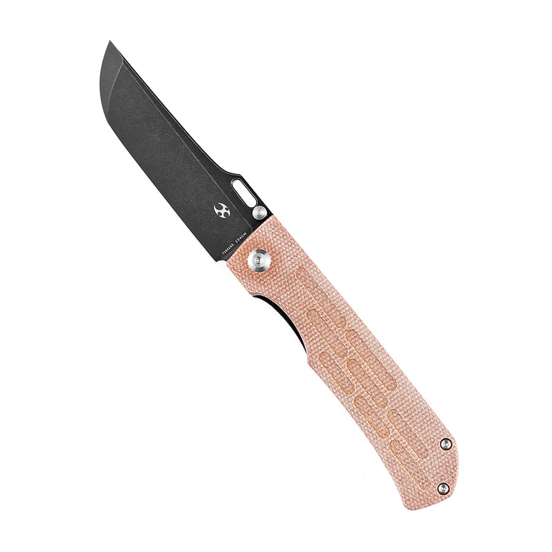 Reedus T1041A5 Black TiCn Coated and Stonewashed 154CM Blade Brown Micarta Handle with D.O.C.K. Design
