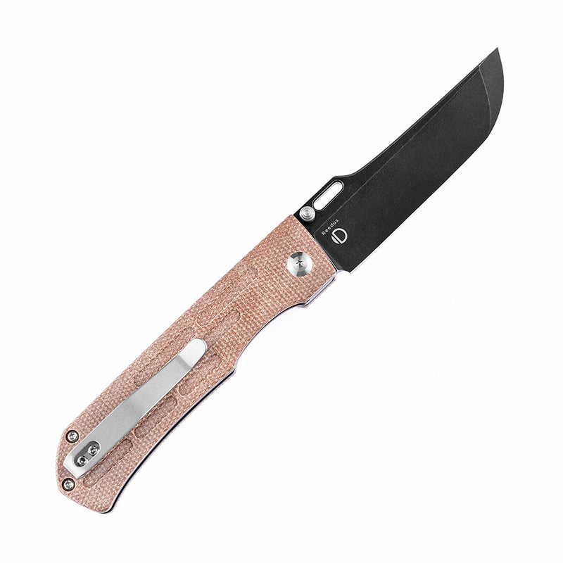 Reedus T1041A5 Black TiCn Coated and Stonewashed 154CM Blade Brown Micarta Handle with D.O.C.K. Design