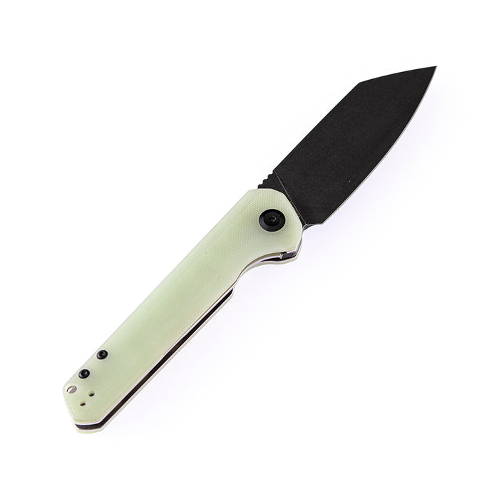 KANSEPT Bulldozer Front Flipper Jade G10 Handle(3.56" Black TiCn Coated D2)with Kim Ning Design-T1028A2