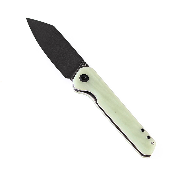 KANSEPT Bulldozer Front Flipper Jade G10 Handle(3.56" Black TiCn Coated D2)with Kim Ning Design-T1028A2