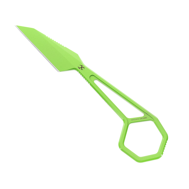 HEX G001A3 Light Green Coating 14C28N + Sheath Blade 14C28N Handle with Ostap Hel Design