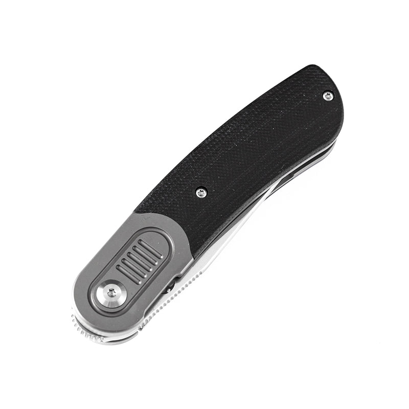 KANSEPT Reverie Front Flipper Knife Black G10+ Titanium Bolster Handle (2.92'' CPM S35VN Blade)Justin Lundquist Design-K2025A1