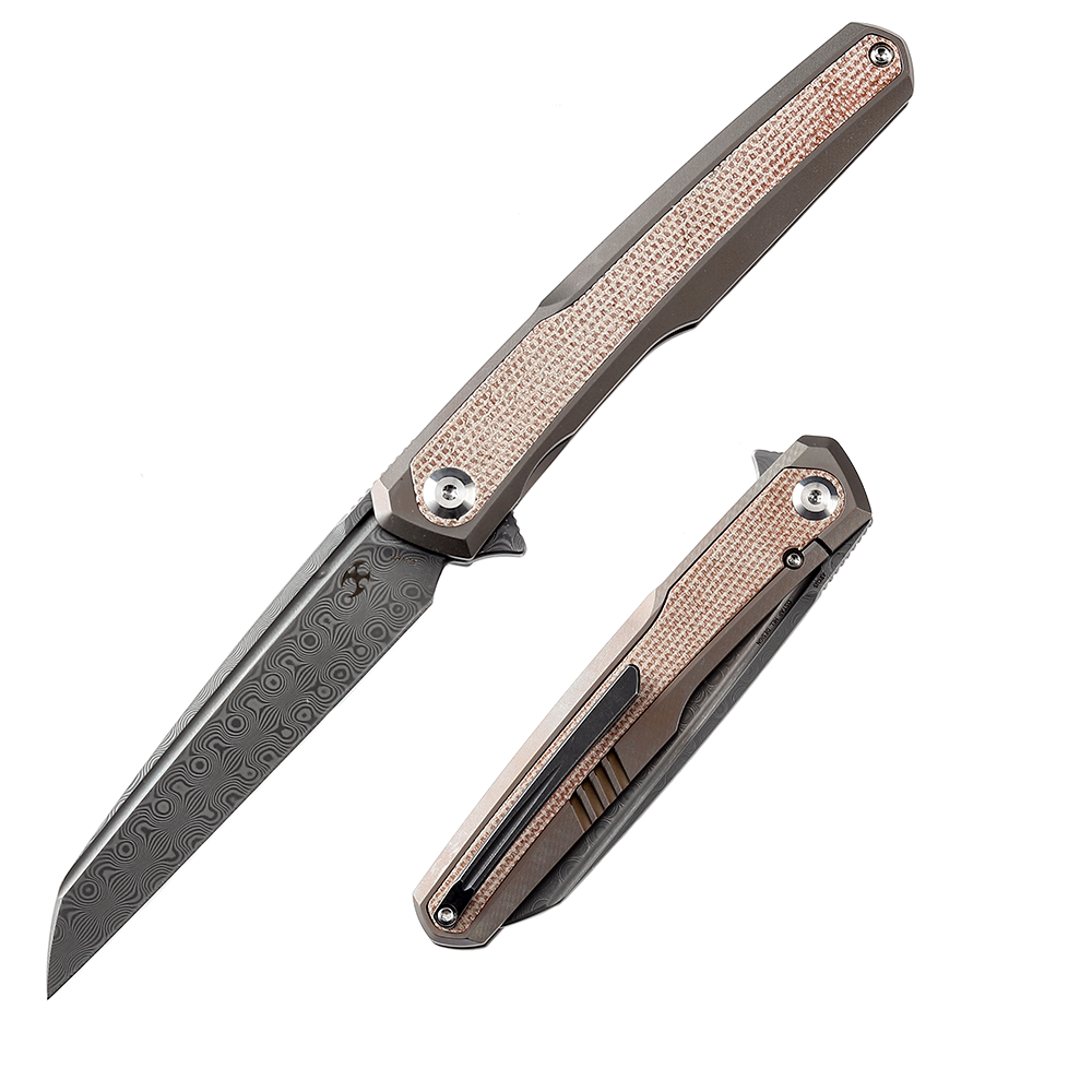 KANSEPT Arcus K1046D1 Ostap Hel Damascus Bronze Anodized Titanium