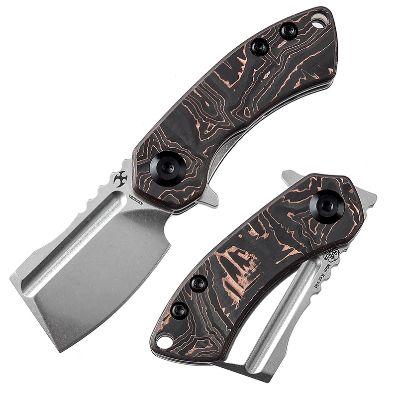KANSEPT Mini Korvid Flipper knife Bronze Titanium Handle (1.45